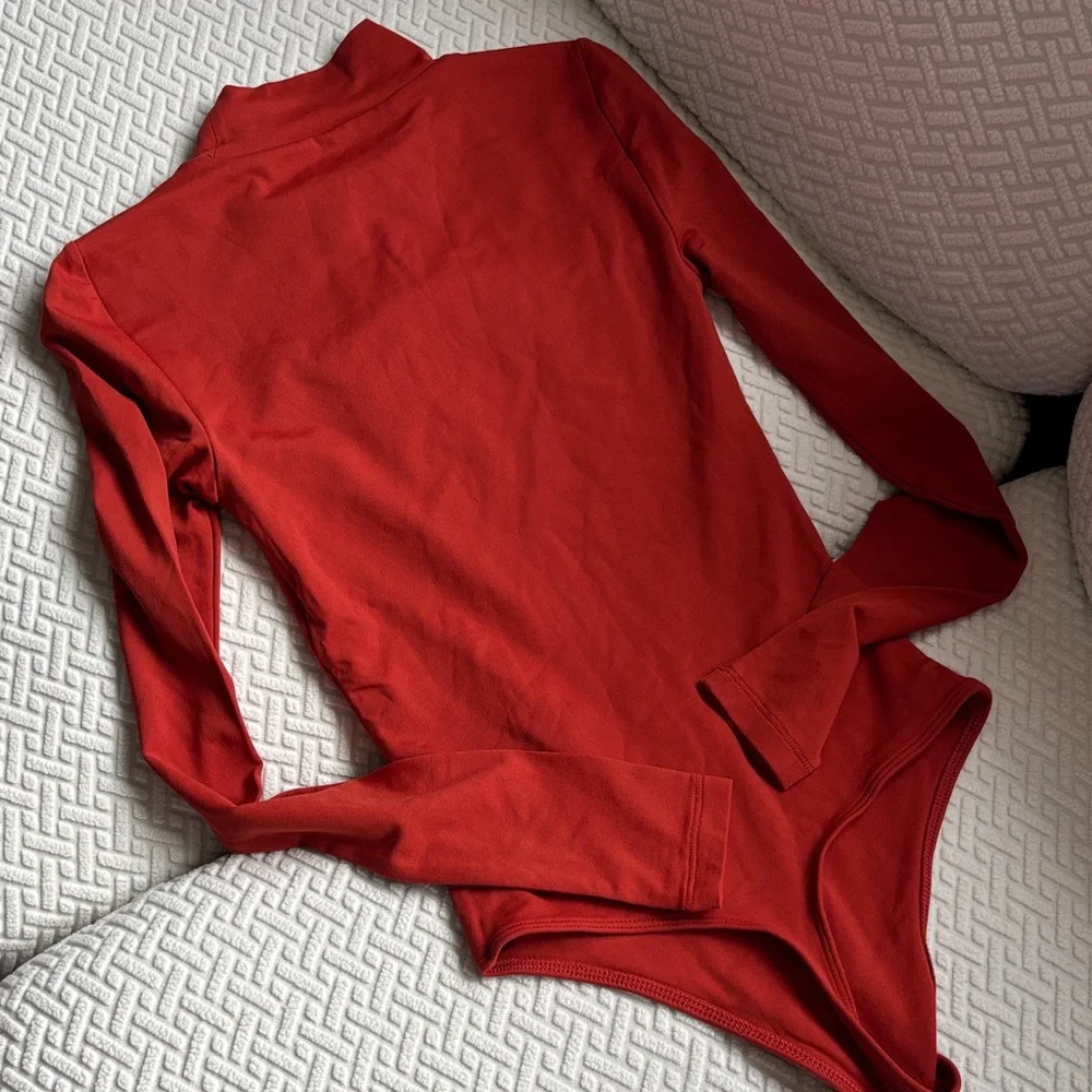 Aritzia Red Long Sleeve Bodysuit - Picture 6 of 6